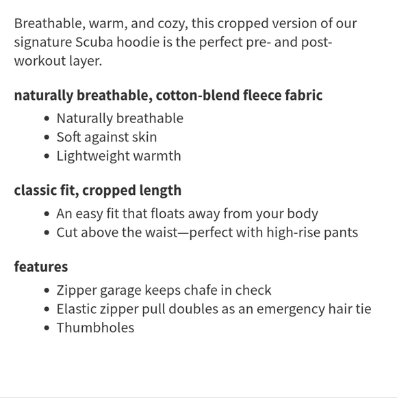 Lululemon Scuba Full-Zip Cropped Hoodie- Mojave Tan Size 6 - Picture 7 of 12